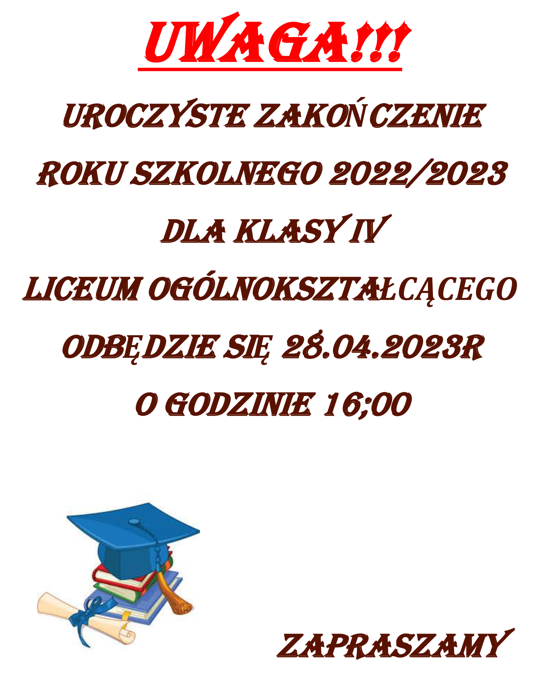 zakończen ie LO
